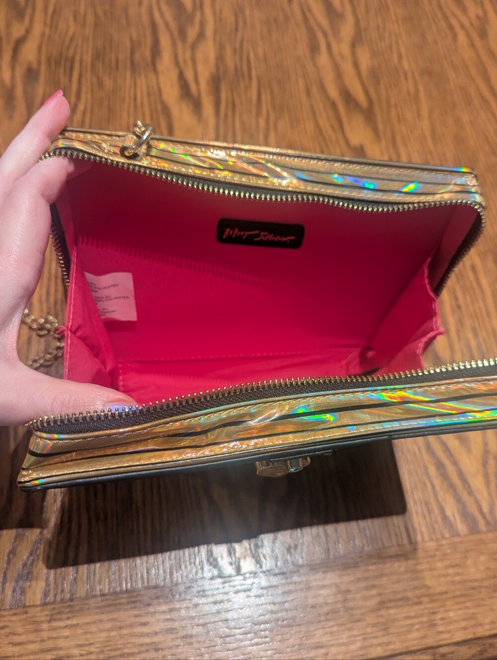 Betsey Johnson Kitsch Holographic Book Of Spells Crossbody Purse - Picture 10 of 14